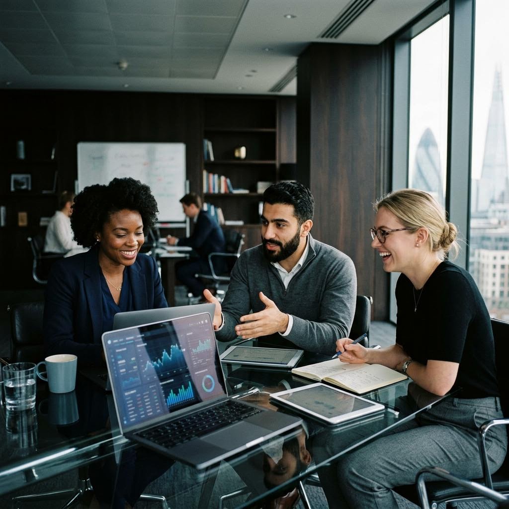Quantitative intelligence team discussing market trends
